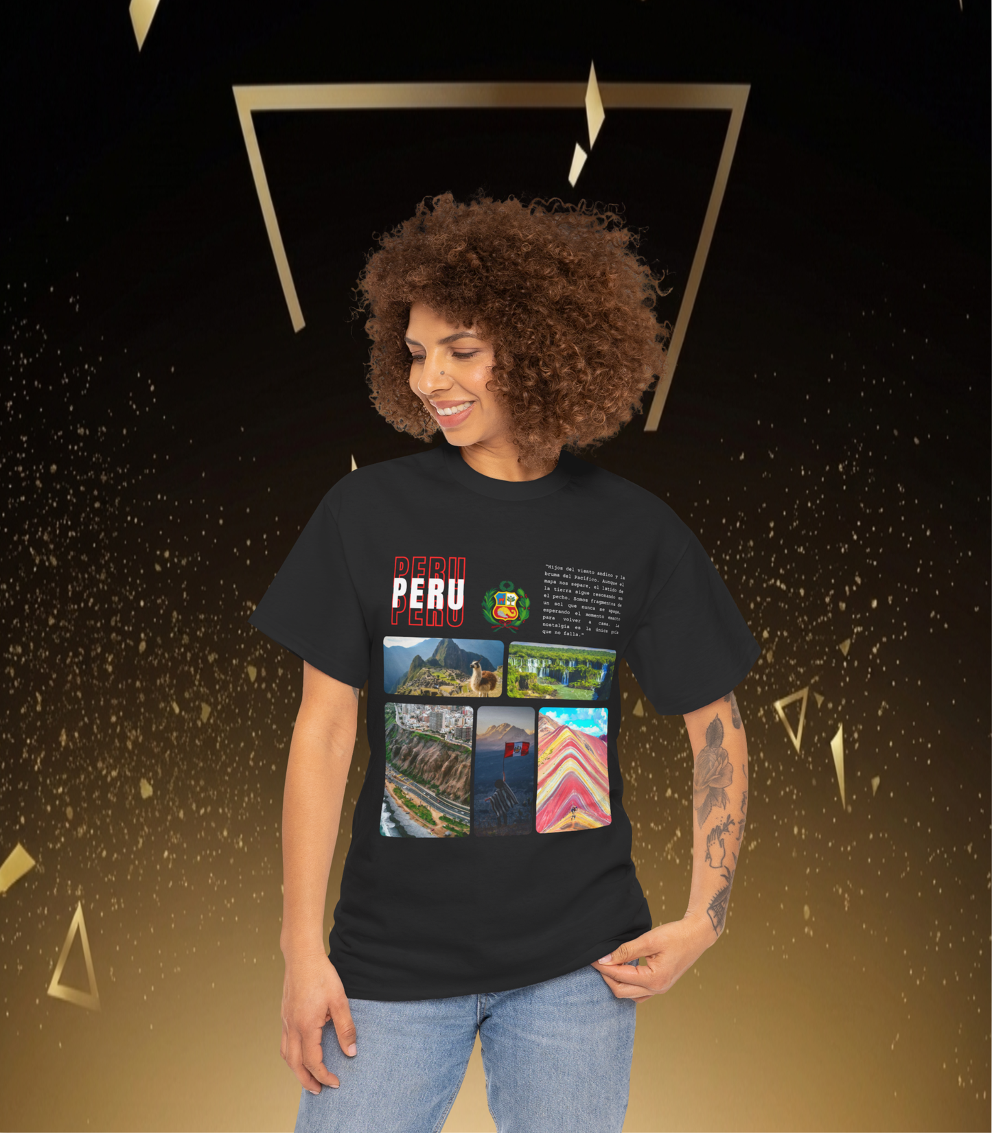 Camiseta Peru Travel Nostalgia, Unisex Heavy