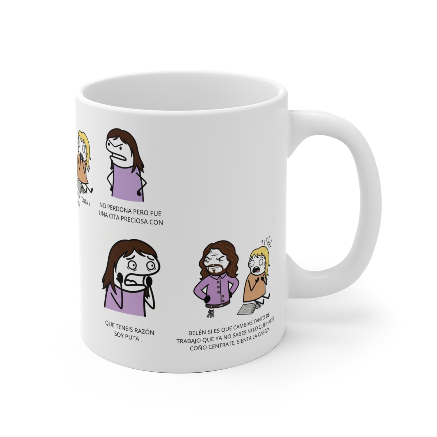 Taza Divertida con Dialogo de Frase de Emilio y Belén