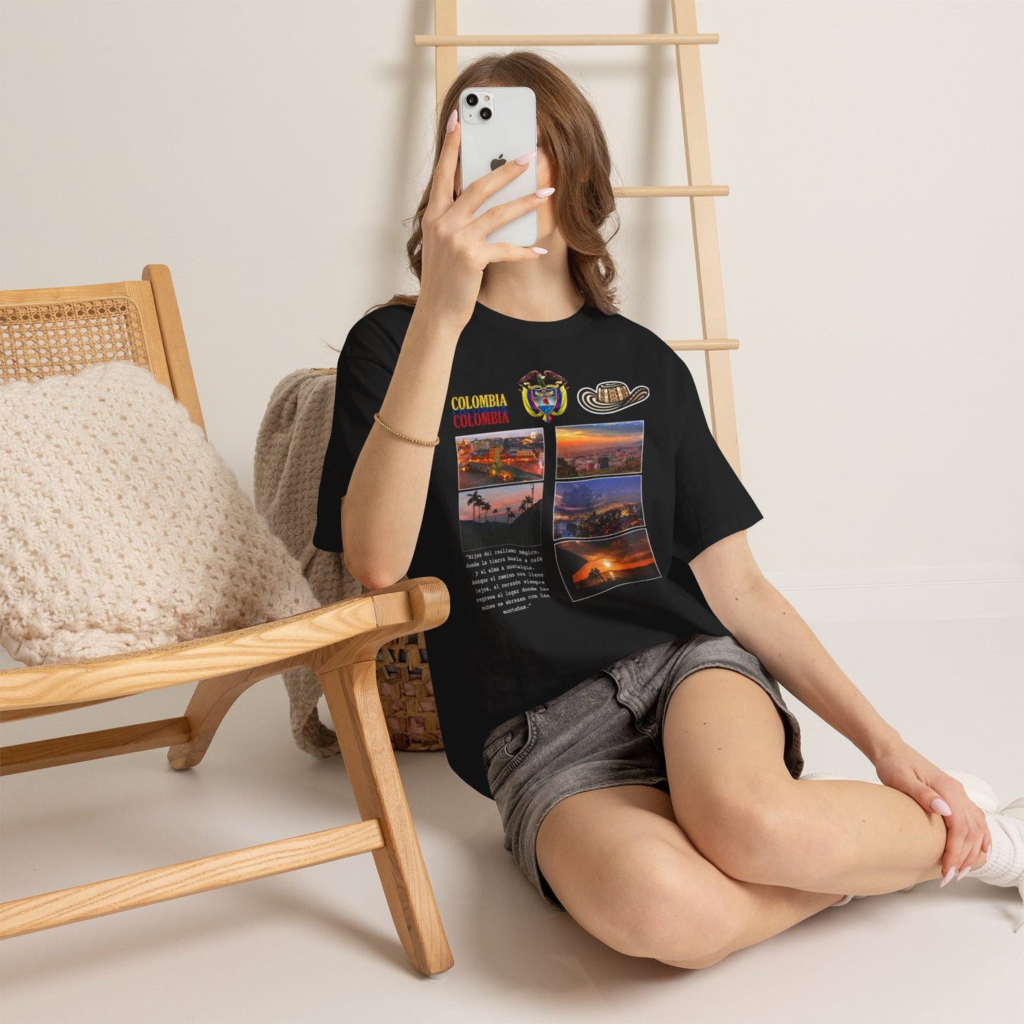 Colombia Travel Sunset Unisex Heavy Cottón