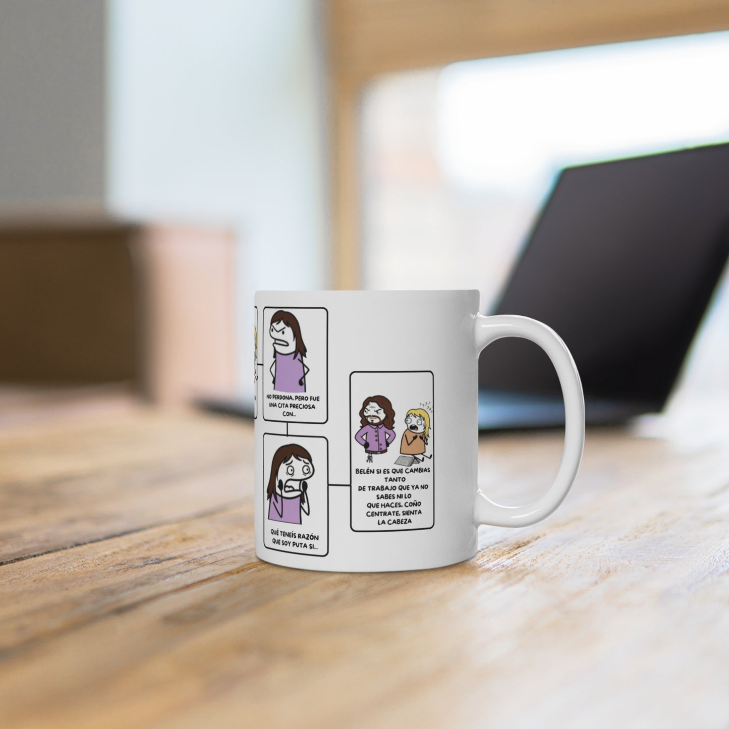 Divertida Taza con Dialogo de Frase de Emilio y Belén