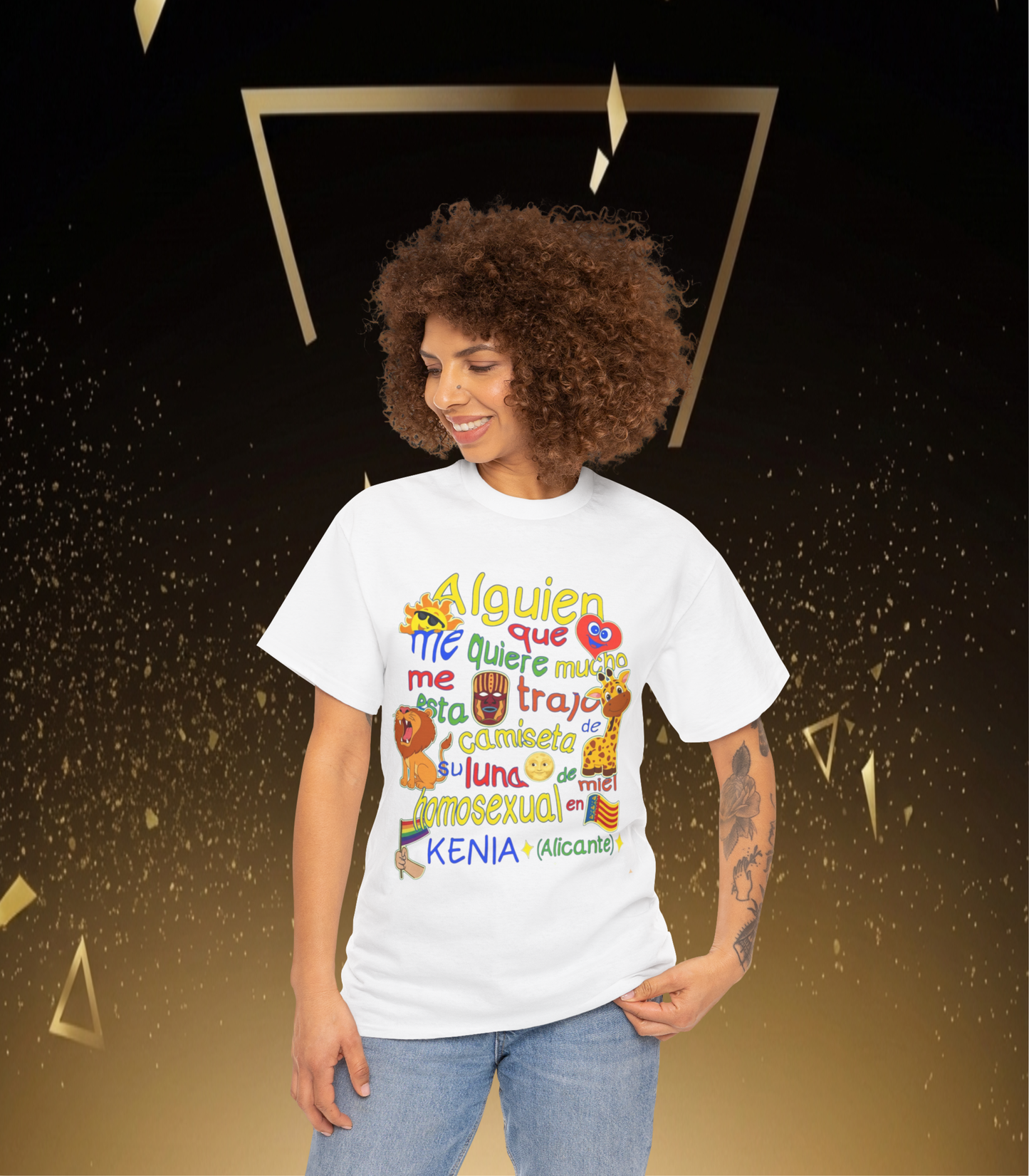 Camiseta Grafica— 'Alguien que me quiere mucho...' Unisex Heavy Cottón Tee