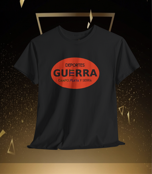 Divertida Camiseta Grafica "Deportes Guerra, Campo, Playa y Sierra" Estilo Unisex