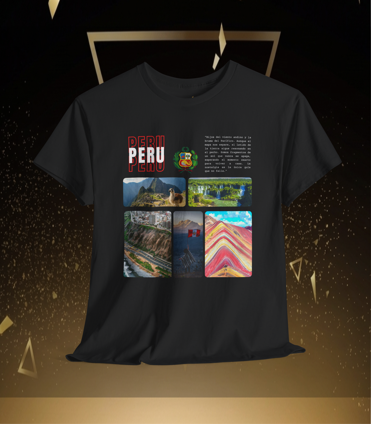 Camiseta Peru Travel Nostalgia, Unisex Heavy