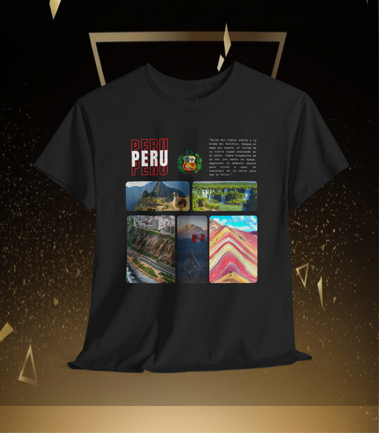 Camiseta Peru Travel Nostalgia, Unisex Heavy