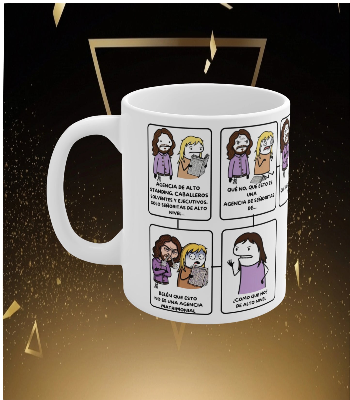 Divertida Taza con Dialogo de Frase de Emilio y Belén