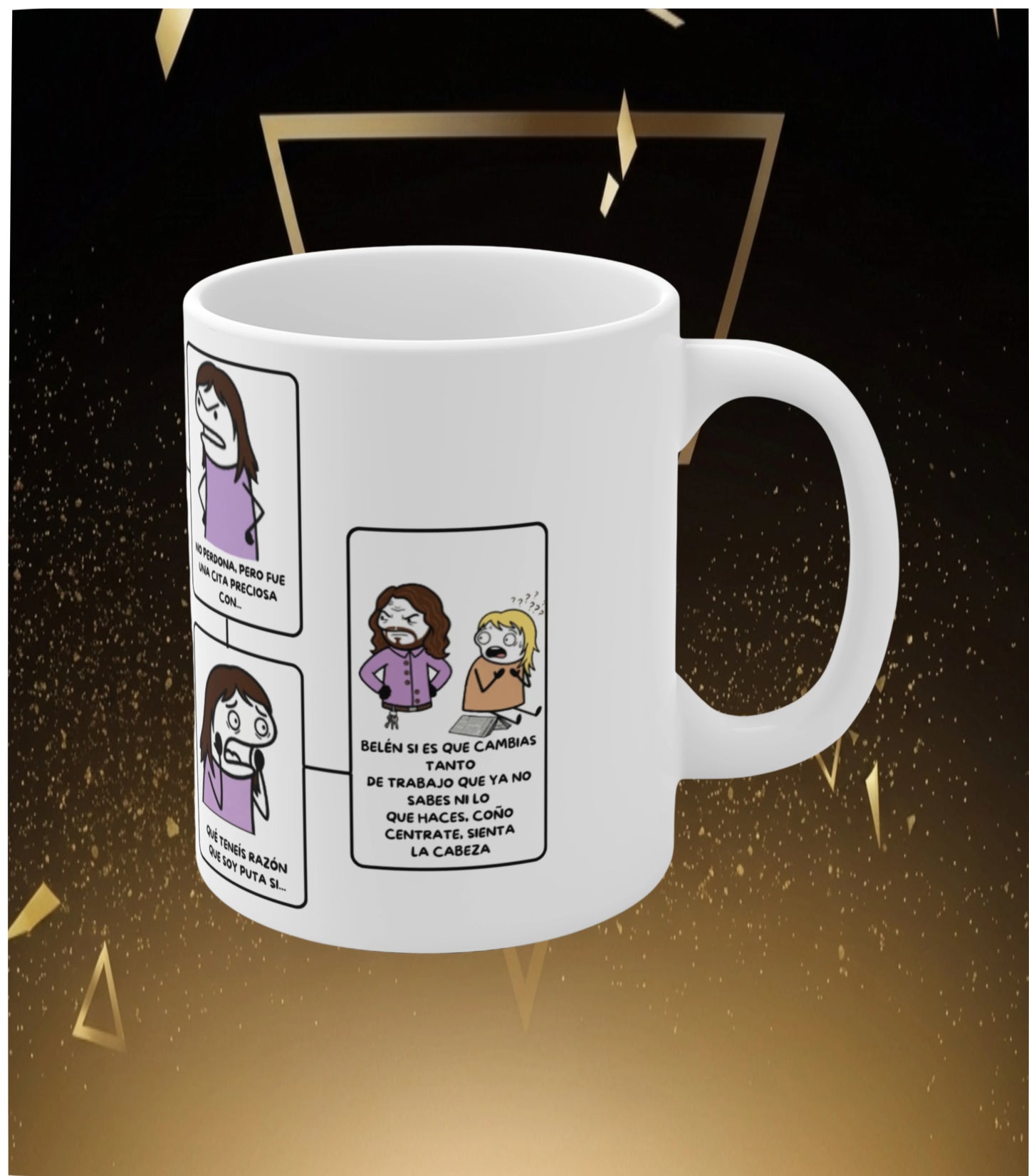 Divertida Taza con Dialogo de Frase de Emilio y Belén