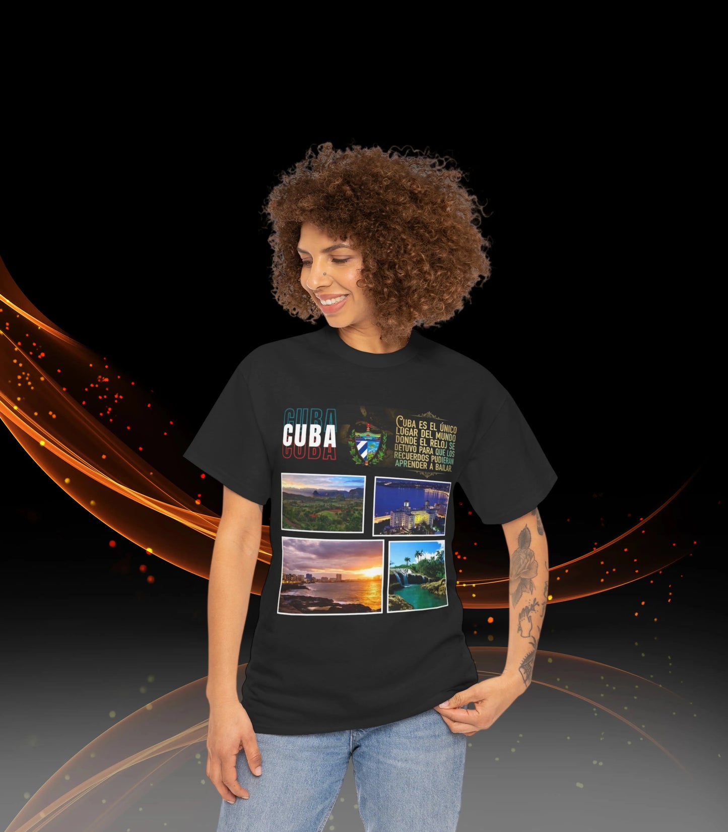 Camiseta Cuba Vintage ,Unisex Heavy Cotton
